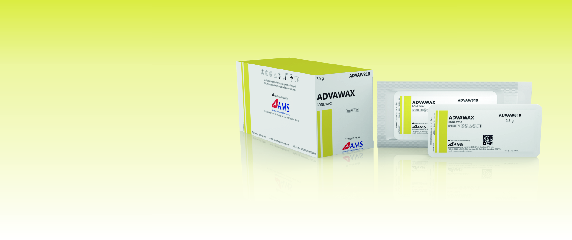 ADVAWAX <span>A sterile mixture of Natural Wax and Isopropyl Myristate</span><small>Non-Absorbable Bone Wax</small>